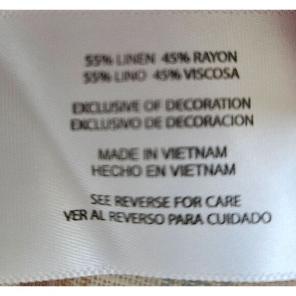 Gap Woman Size XL Long Sleeve Colorful Textured Stripe Linen Blend Tunic Blouse - Picture 6 of 8